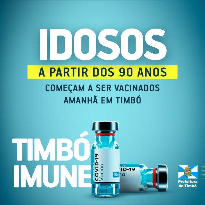 CAMPANHA VACINAÇÃO COVID - TIMBÓ IMUNE - IDOSOS - POST