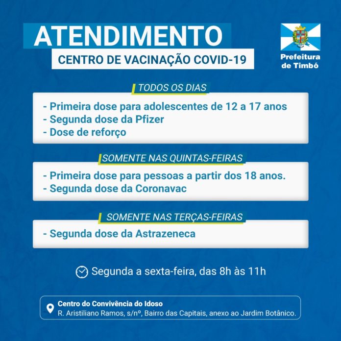 ATENDIMENTO CENTRO DE VACINAÇÃO