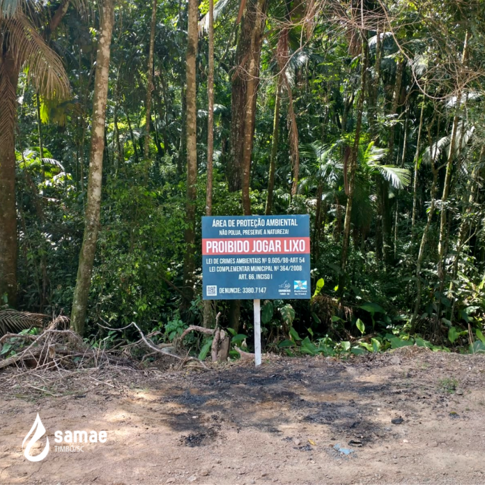 SAMAE - ALERTA PROTEÇÃO AMBIENTAL - DIVULGAÇÃO SAMAE TIMBÓ