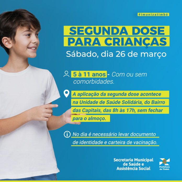 SEGUNDA DOSE VACINA CRIANÇAS