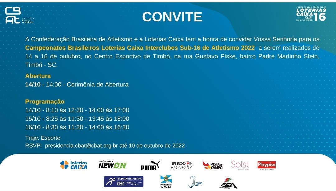 CBAt - Campeonatos Brasileiro CAIXA de Atletismo de Juvenis 